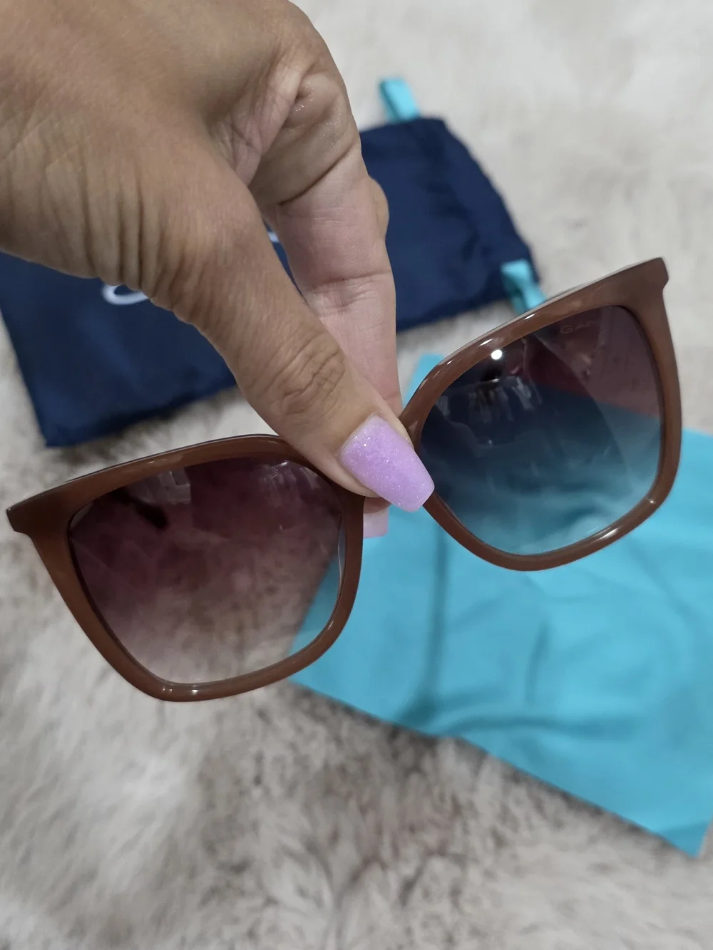GANT Brown Gradient Cat Eye Sunglasses NEW